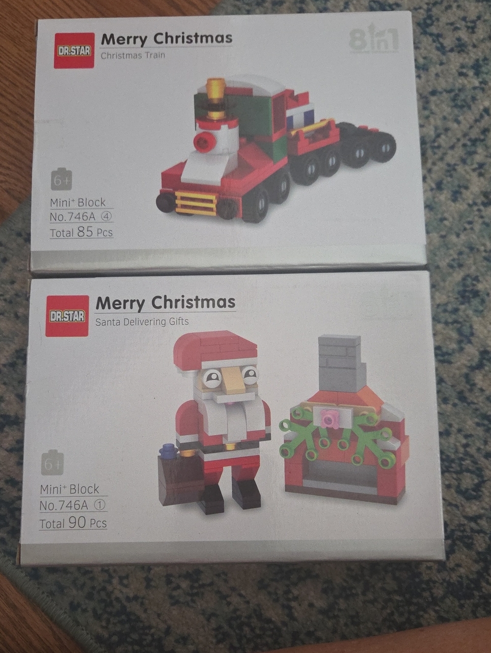 Merry Christmas Mini Block Set - Red & Green Kids Toy
